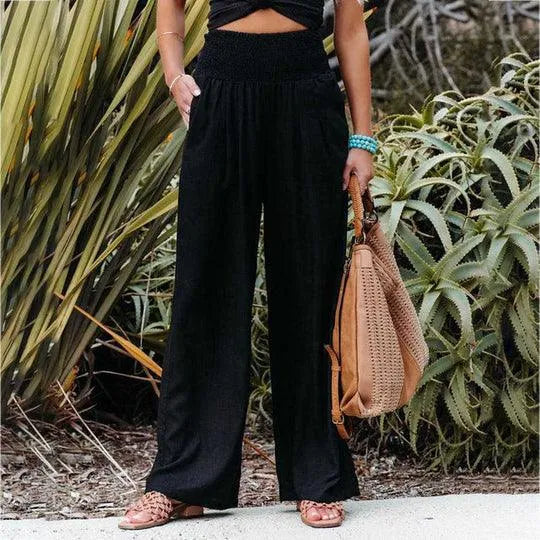 Pantalones de lino | Perneras anchas | Algodón y lino | Perfectos para el verano y la oficina