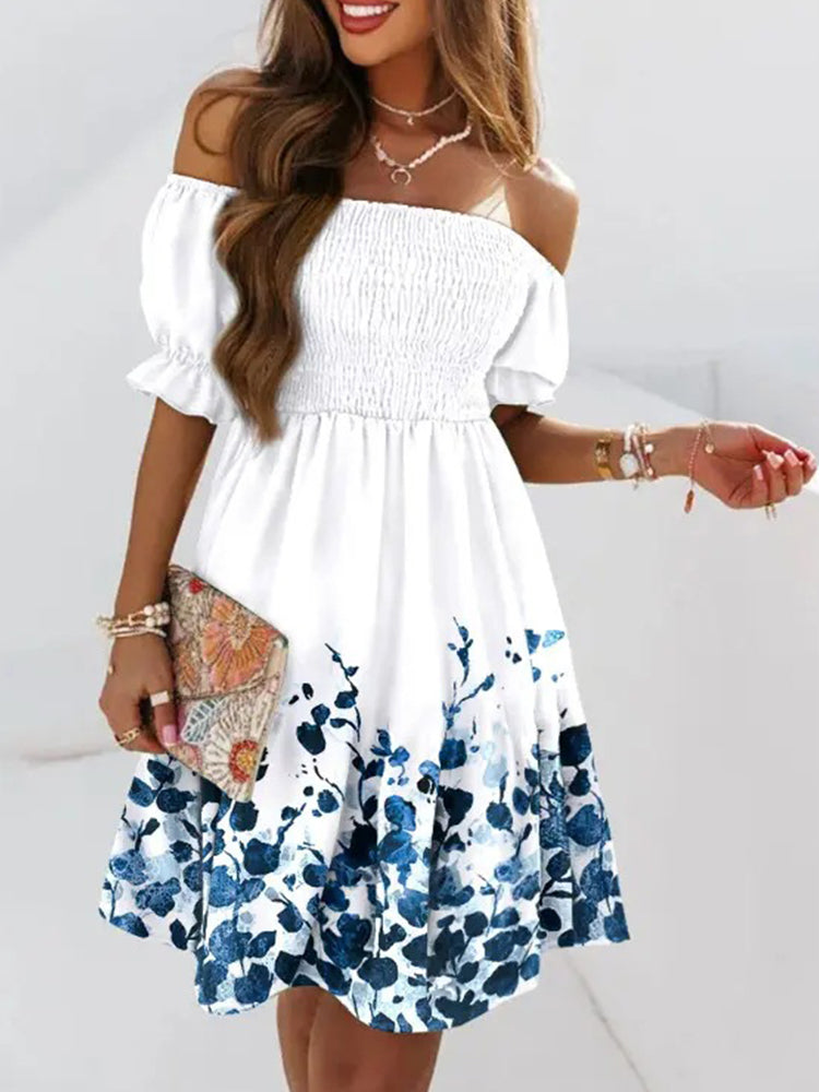 "Yanna" Vestido con hombros a la moda