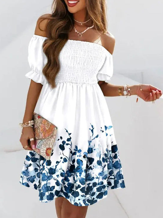 "Yanna" Vestido con hombros a la moda