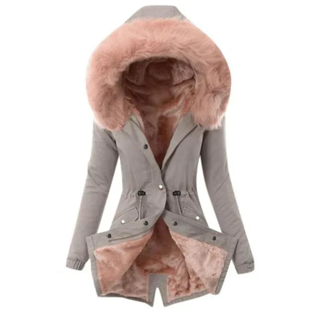 Alana | acogedora chaqueta con forro de piel