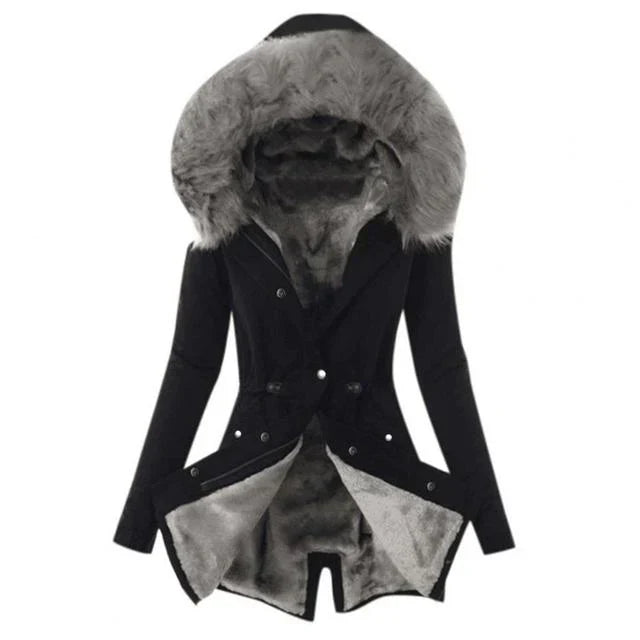 Alana | acogedora chaqueta con forro de piel
