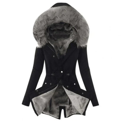 Alana | acogedora chaqueta con forro de piel