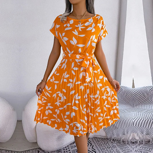 Vestido veraniego de gasa con estampado floral