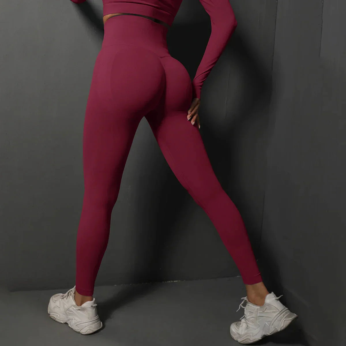 Leggings deportivos sin costuras con cintura ancha