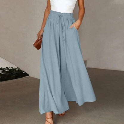 Perla - Pantalones anchos lisos