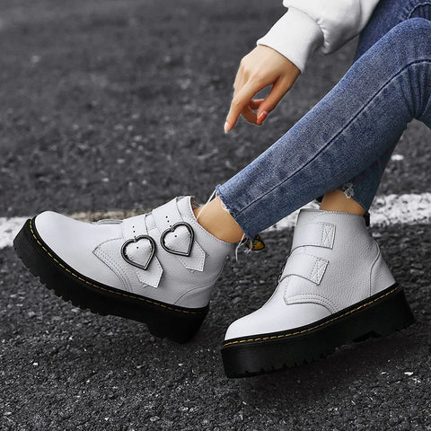 Botas Roda | Botines Casual con Hebilla Corazón