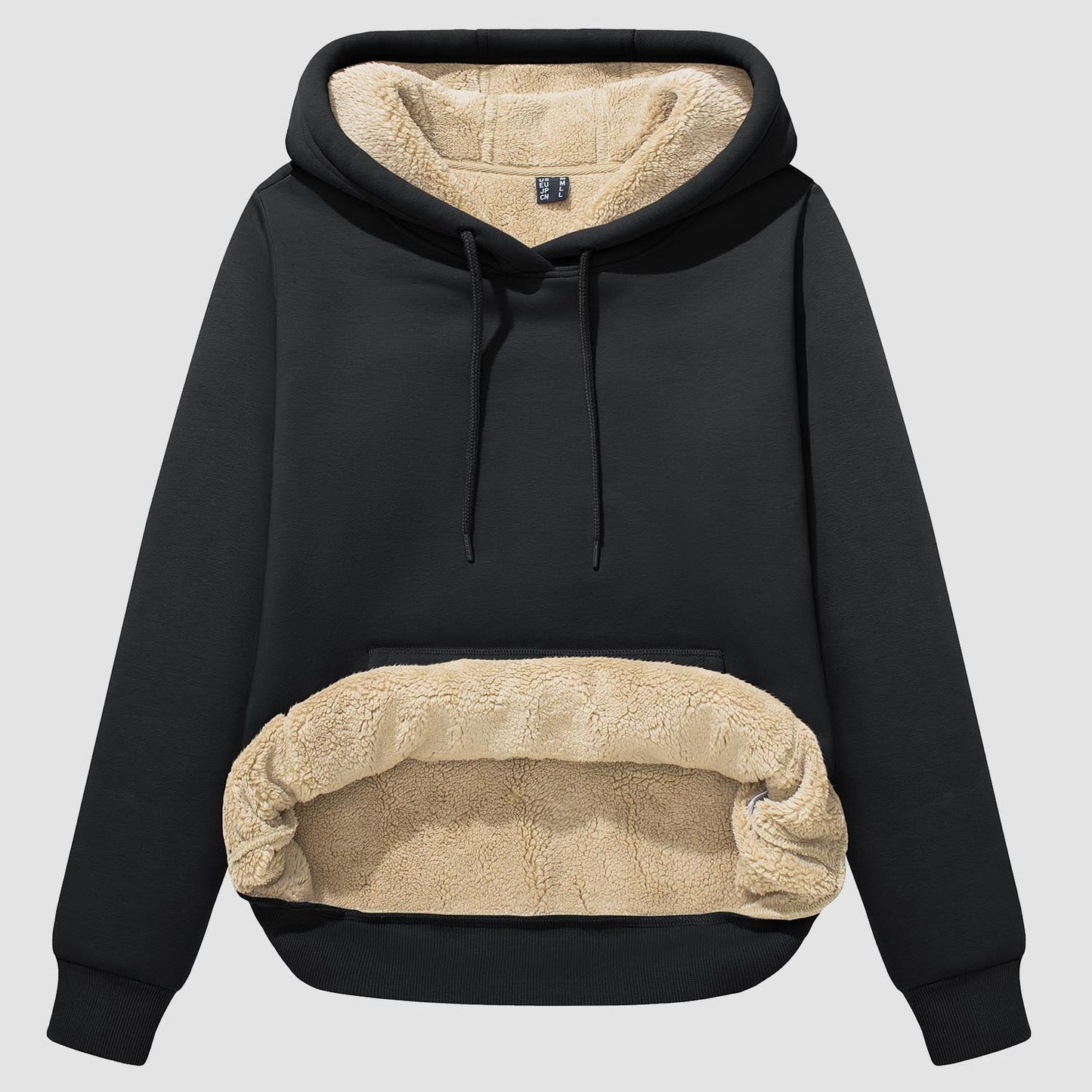 Nadine - Sudadera de sherpa con forro polar y bolsillo