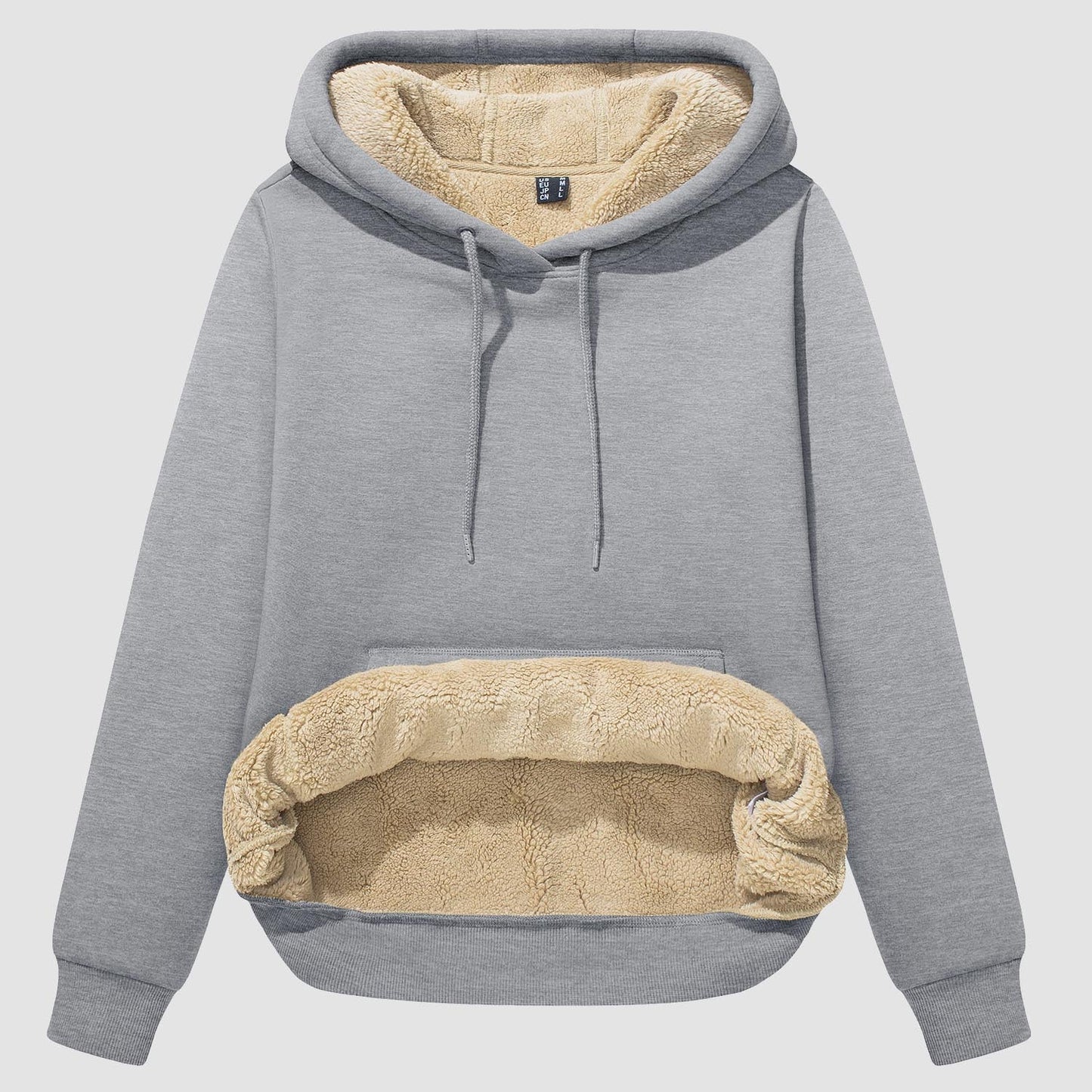 Nadine - Sudadera de sherpa con forro polar y bolsillo
