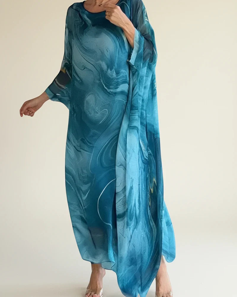 Damska Długa Sukienka Kaftan