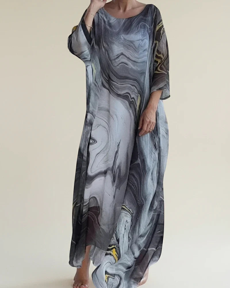 Damska Długa Sukienka Kaftan