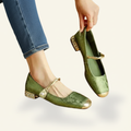 Damskie Buty Mary Jane Z Perłowym Paskiem