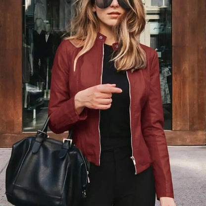 Sannela | Chaqueta de cuero clásica para mujer