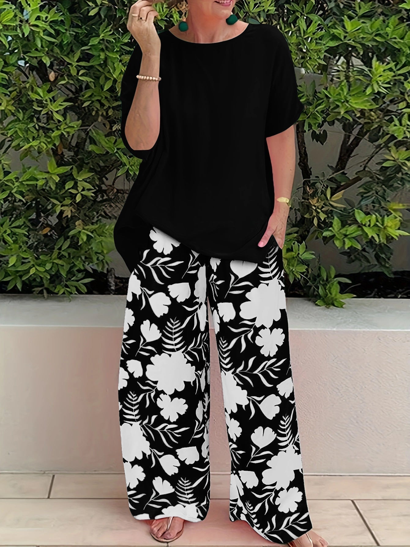 Bonnie - Elegante conjunto floral para estilo y comodidad