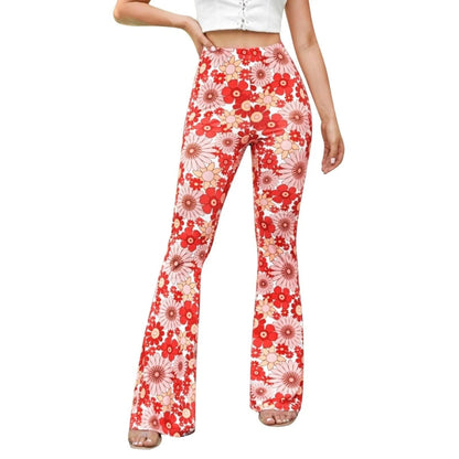 Pantalón acampanado | Estampado floral | Cintura elástica