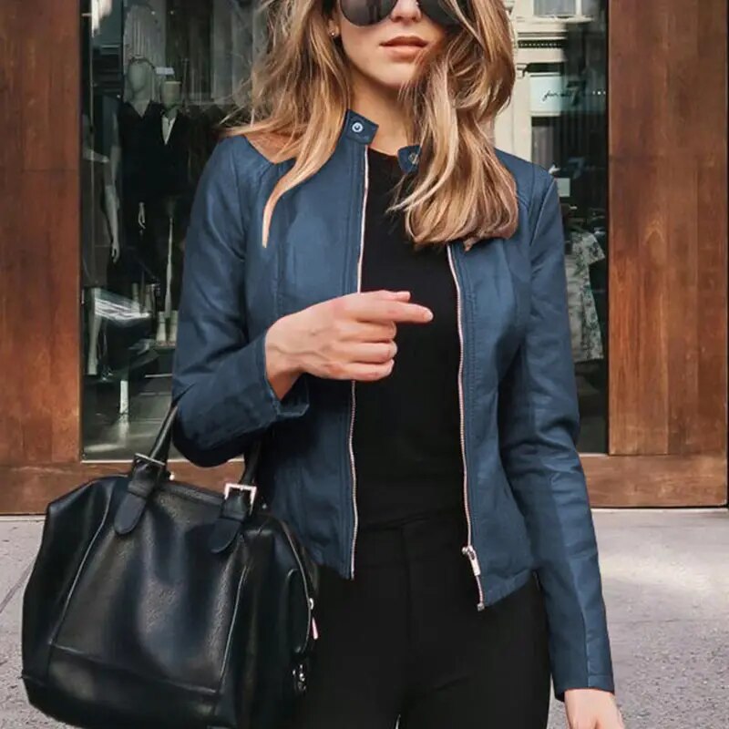 Sannela | Chaqueta de cuero clásica para mujer