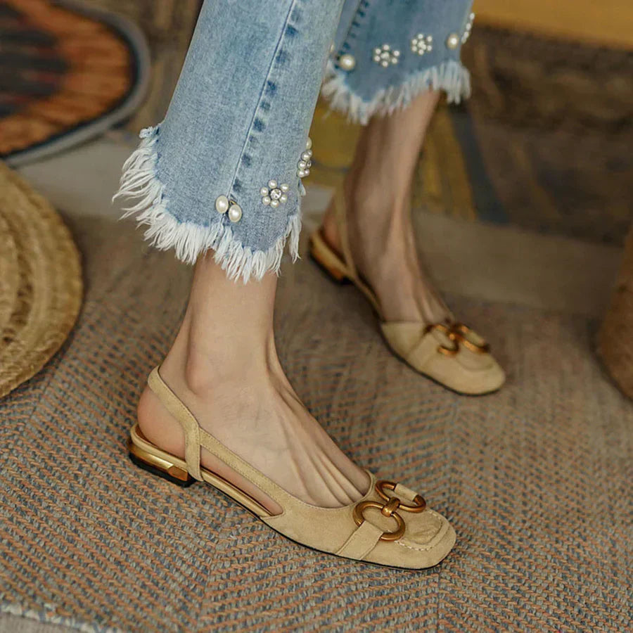 Damskie Płaskie Buty Slingback