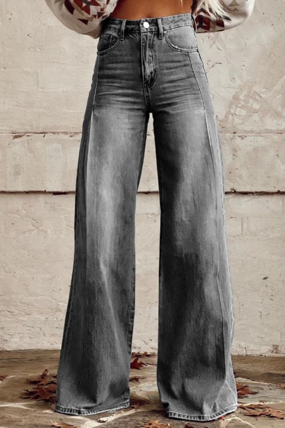 Pantalones vintage boho de tela para mujer