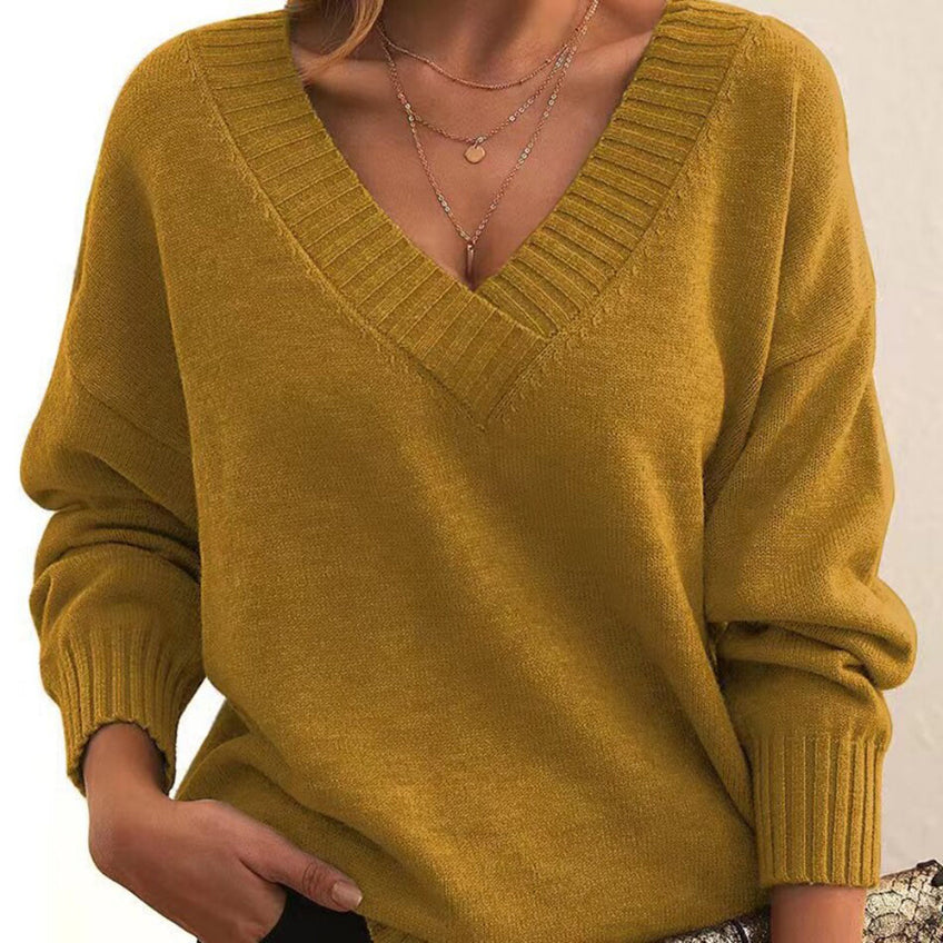 Jocelyn | jersey relajado con cuello de pico