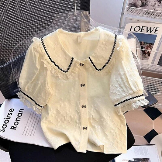 Rosme | Camisa de mujer con cuello Peter Pan