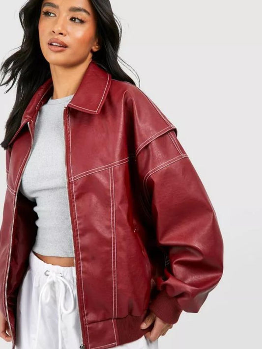 Zina | Chaqueta de cuero para mujer elegante y cómoda
