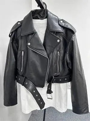 Chaqueta corta de piel | Retro | Piel de alta calidad | Perfecta para cualquier ocasión