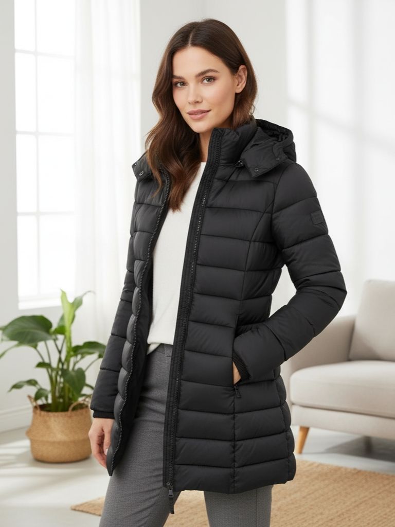 Zara | Chaqueta acolchada con capucha para mujer, elegante y cómoda