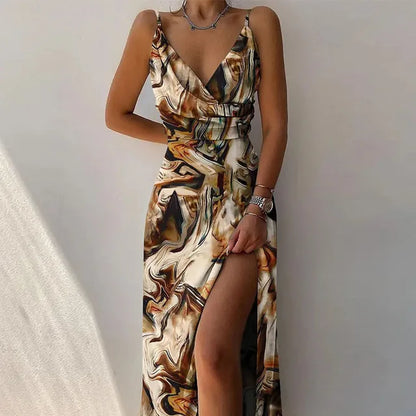 Vestido de línea A - Liso - Gasa - Perfecto para el verano