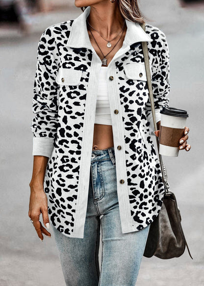 Chaqueta de leopardo para mujer