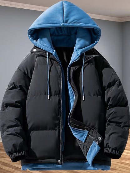 Chaqueta de invierno con cremallera gruesa y gruesa para hombre | Perfecta para actividades al aire libre