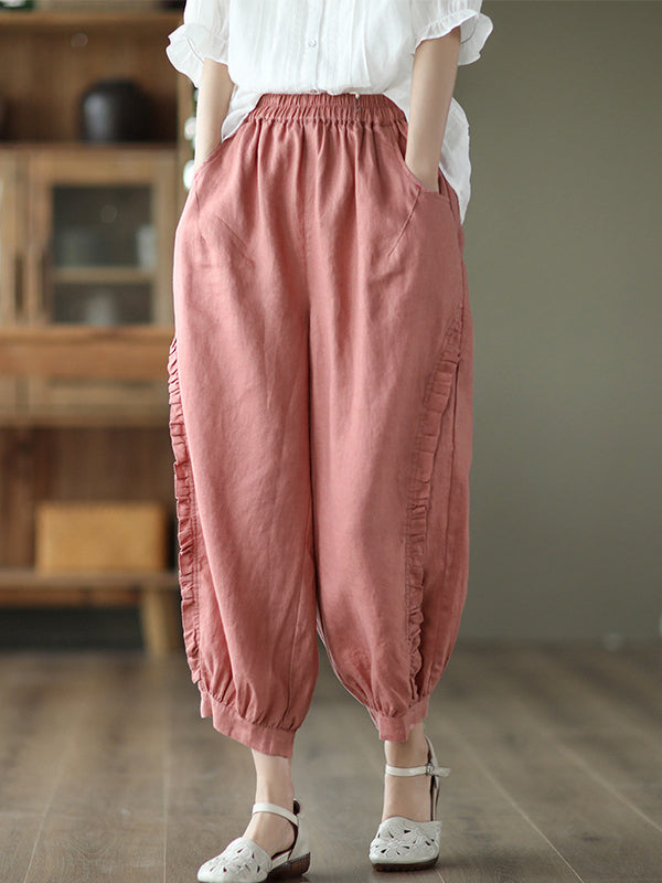 Chike - Pantalones de harén con volantes