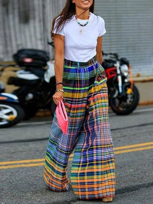 Pantalón con estampado de damasco