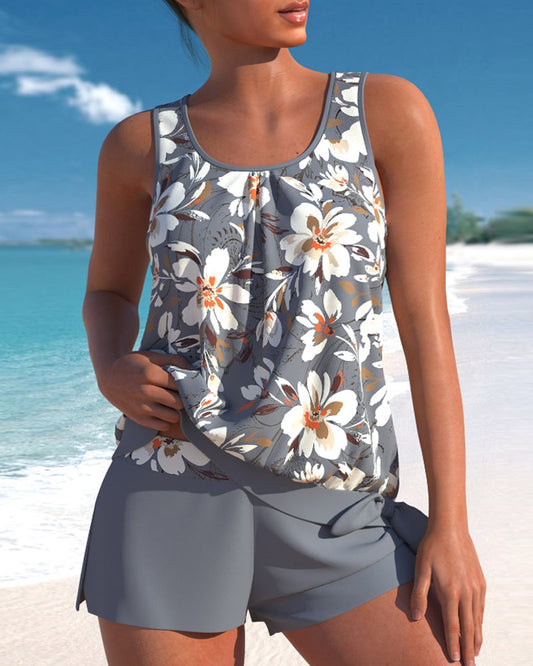 Tankini con estampado floral