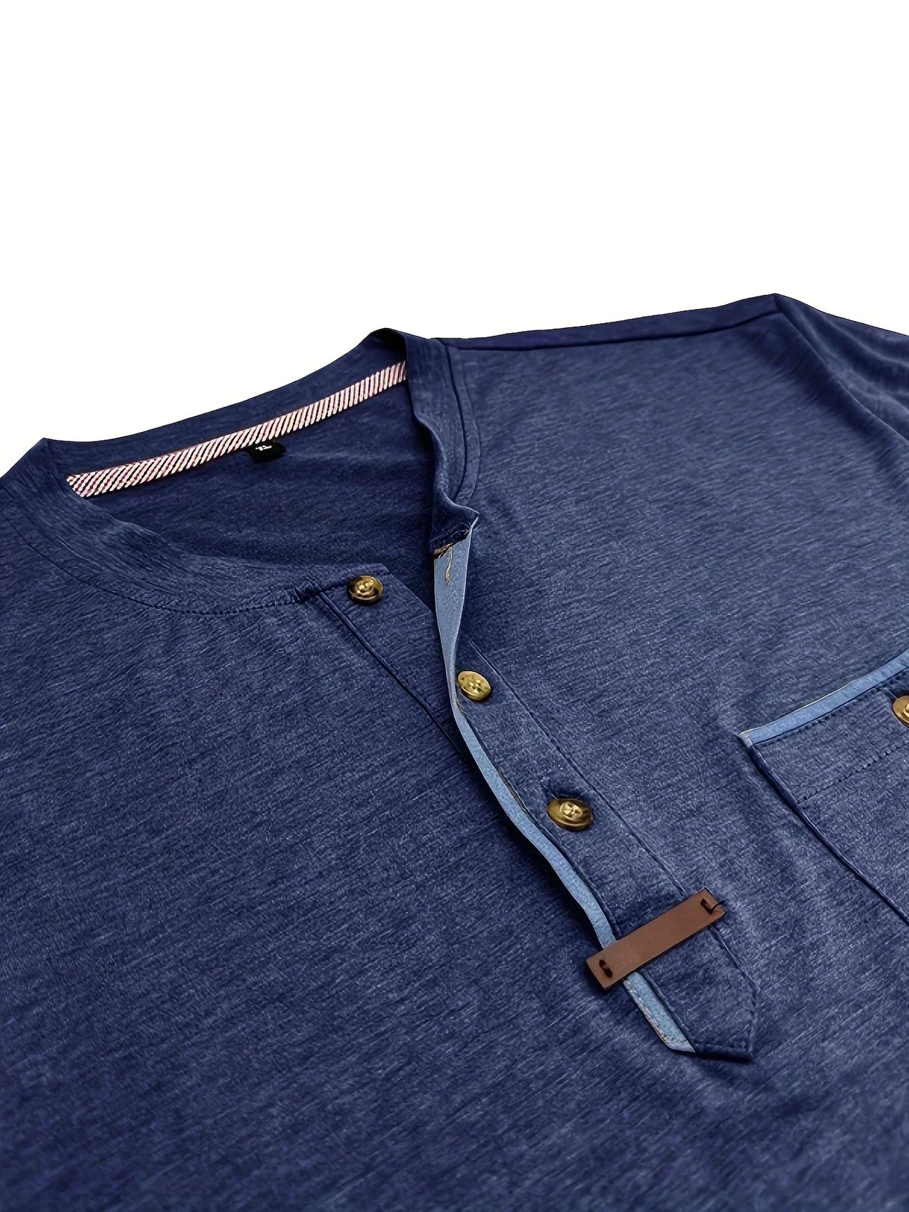 Męska Koszulka Henley Guzikami