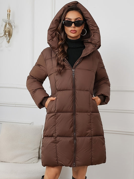 Chaqueta casual cálida con capucha para mujer | Ideal para otoño/invierno