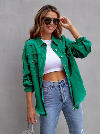 Sobrecamisa vaquera oversize de mujer