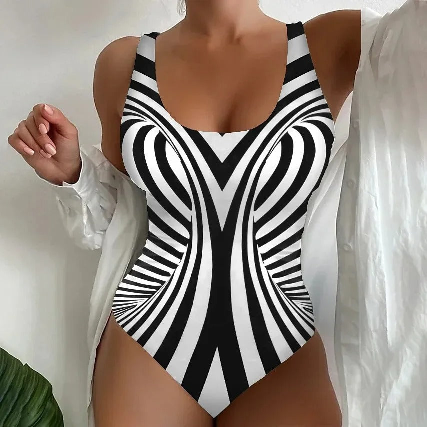 LolaBeach - Traje de baño con estampado de cebra