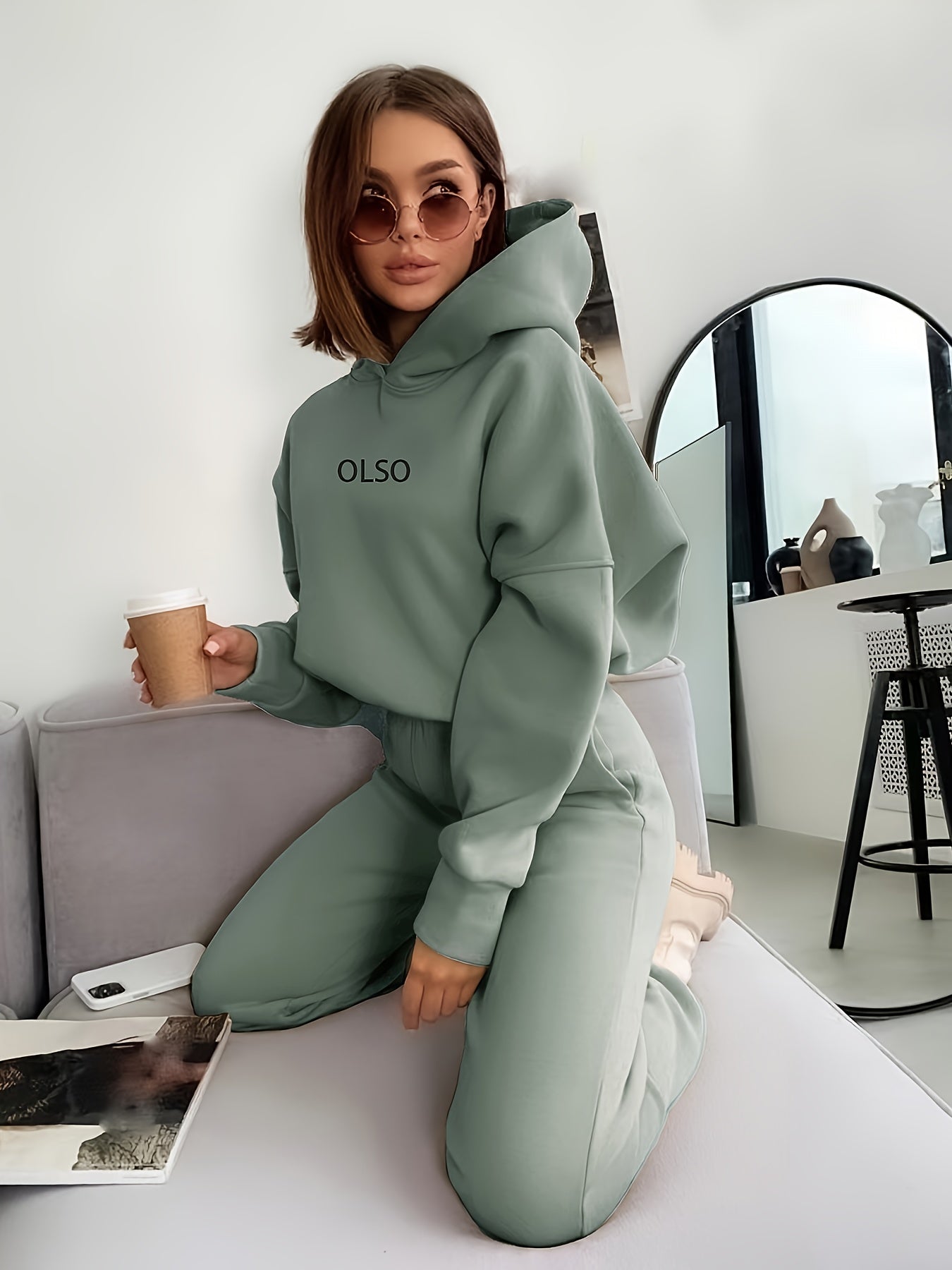 Elisa | Chaqueta con capucha casual y pantalón de chándal con cintura elástica Perfecto para todas las estaciones