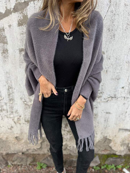 Desiree - Chaqueta larga acogedora para mujer