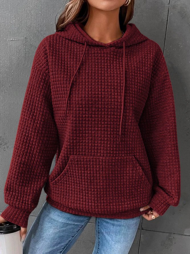 Sudadera con capucha y cordón para mujer