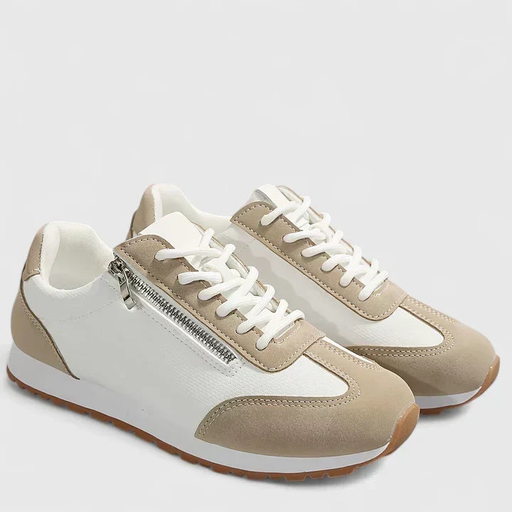 Damskie Sneakersy Sznurowane Z Zamkiem