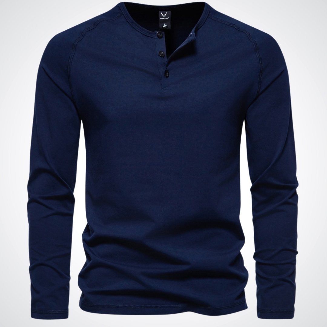 Stephen | Elegante camisa Henley para hombre de confort relajado