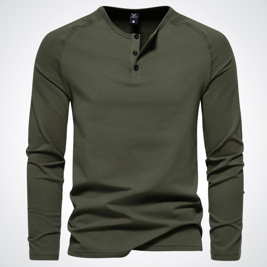 Stephen | Elegante camisa Henley para hombre de confort relajado