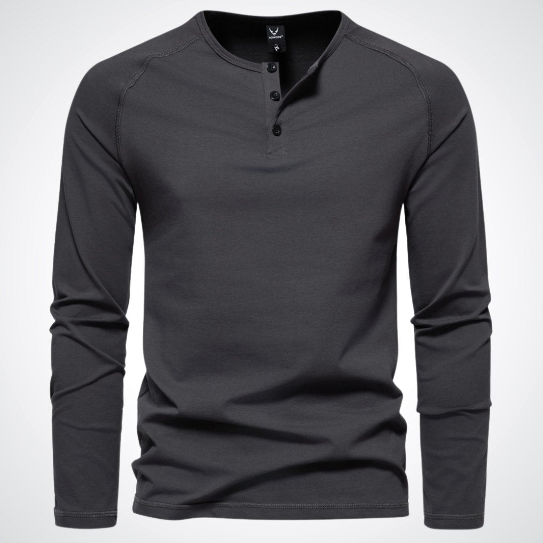 Stephen | Elegante camisa Henley para hombre de confort relajado