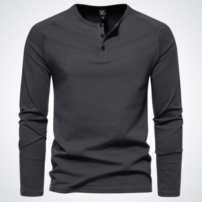 Stephen | Elegante camisa Henley para hombre de confort relajado
