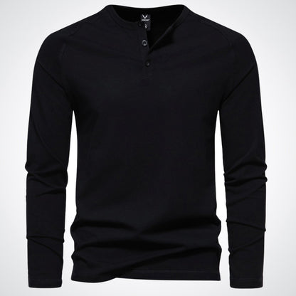 Stephen | Elegante camisa Henley para hombre de confort relajado