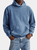Męska Bluza z Kapturem Oversize Typu Pullover
