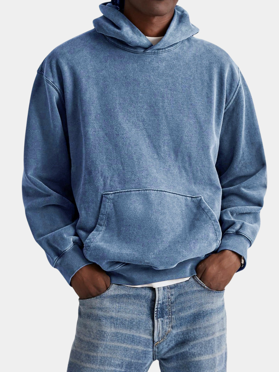 Męska Bluza z Kapturem Oversize Typu Pullover