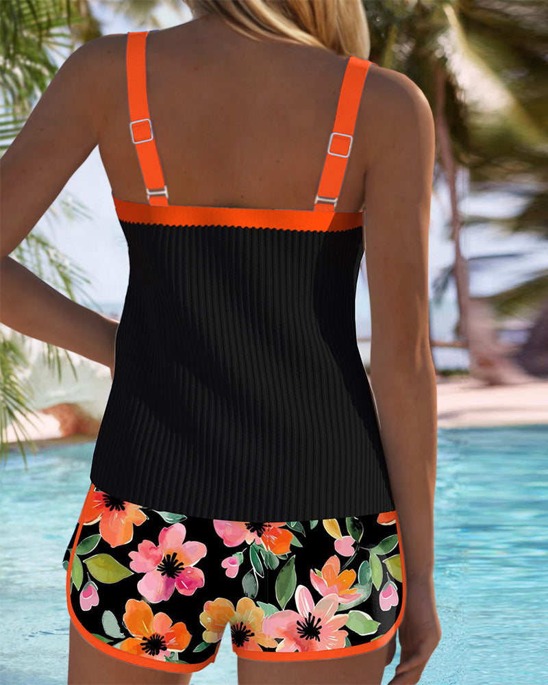 Damskie Tankini Z Topem I Szortami