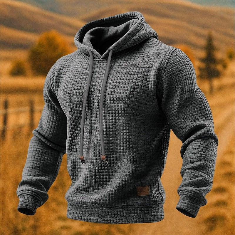 Męska Bluza Hoodie Wsuwana Kaptur Sznurek Luźny Krój