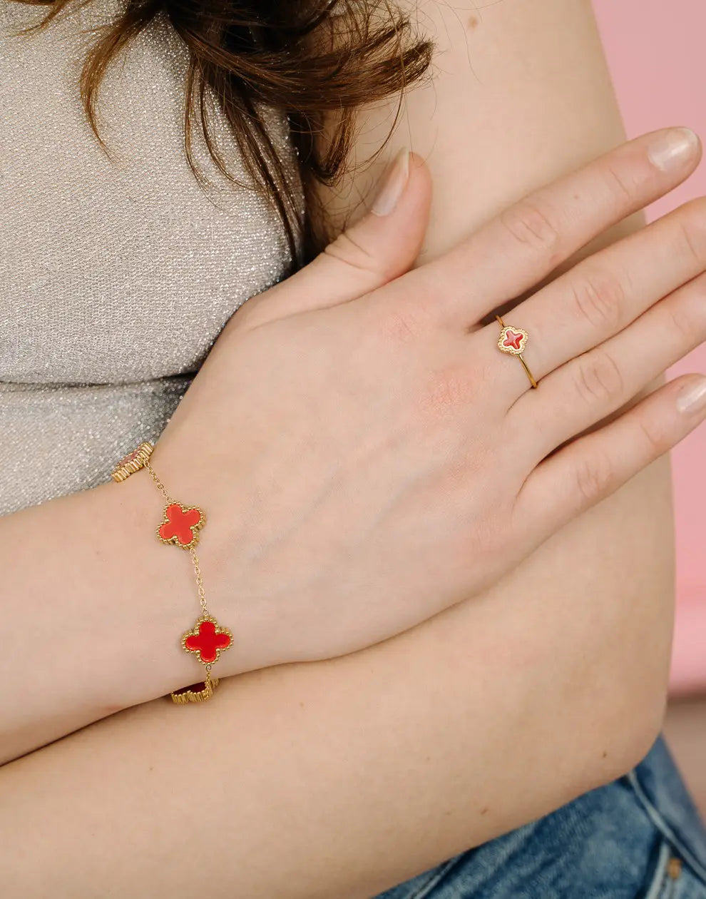 PULSERA TRÉBOL DE CINCO HOJAS